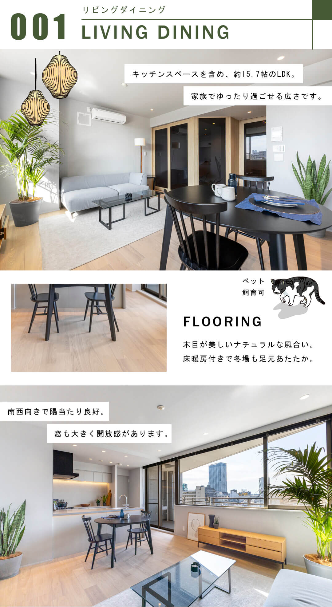 駒場パーク・ホームズのリビングダイニング