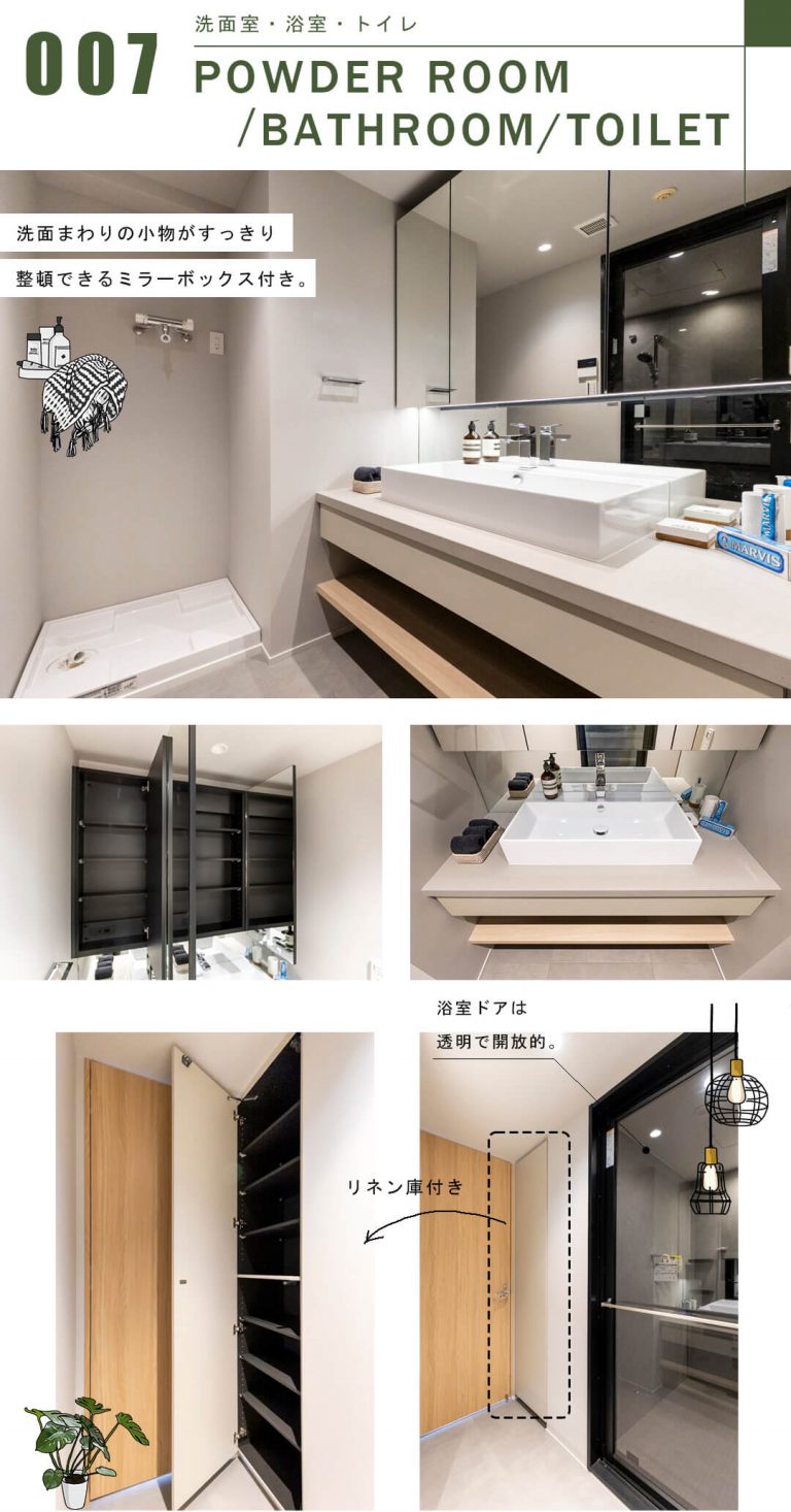 駒場パーク・ホームズの洗面室・浴室・トイレ