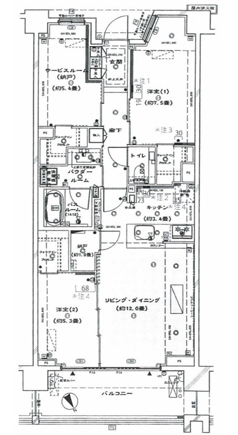 ガーデンヒルズ四ツ谷迎賓の森　収納スペース充実で、すっきり整った暮らしを 間取図