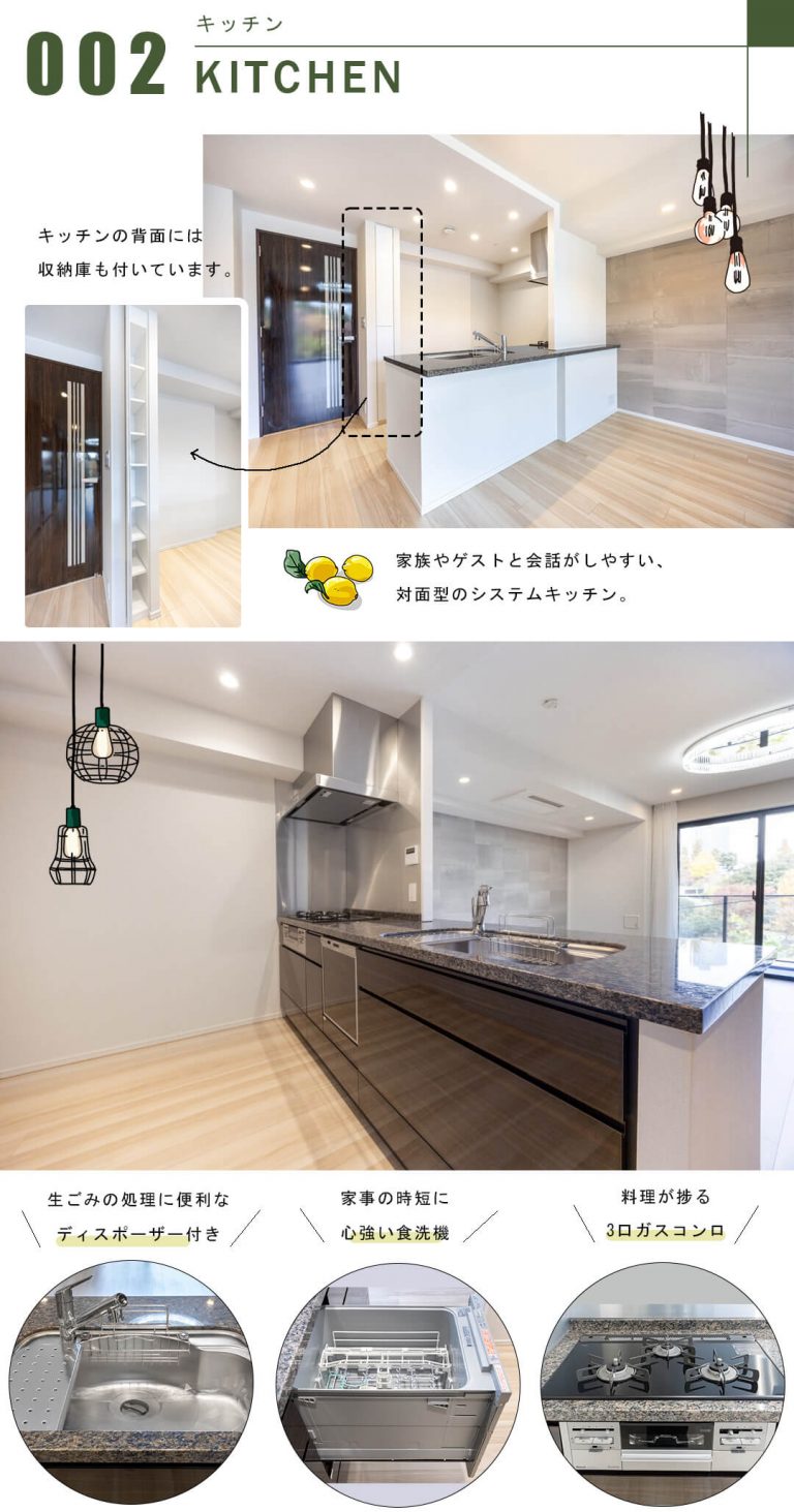 ガーデンヒルズ四ツ谷迎賓の森のキッチン