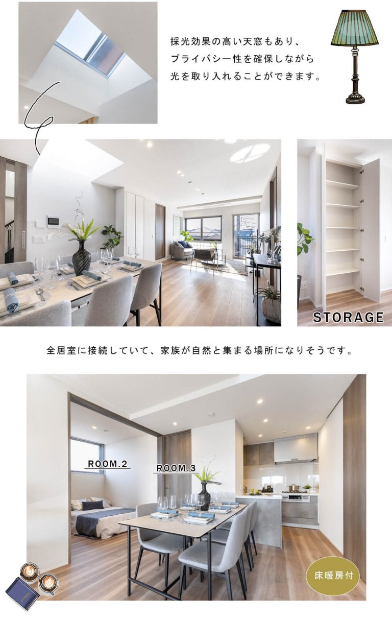 松原フラットのリビングダイニング