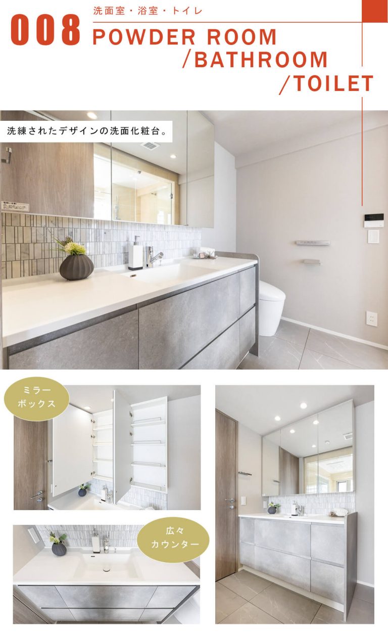 松原フラットの洗面室