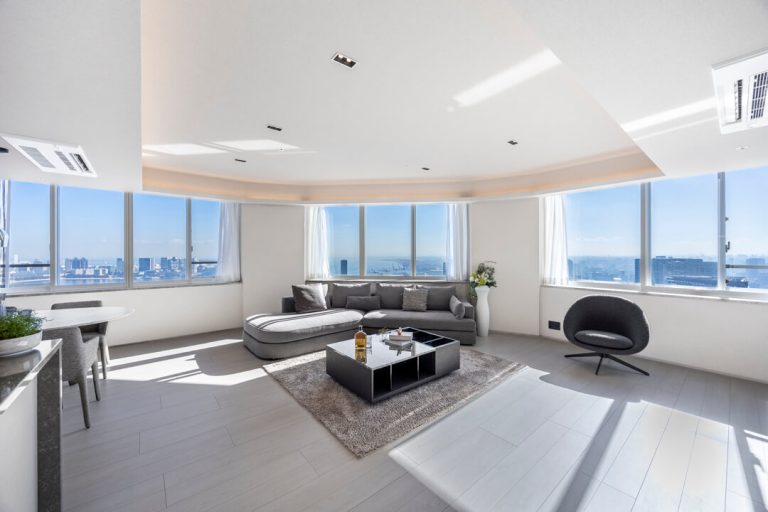 芝浦アイランドケープタワー　46階の高層階、空が望める100㎡超の2LDK