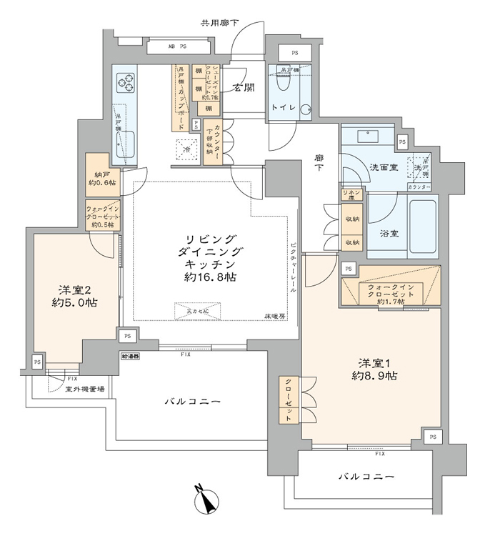 ザ・パークハウス御苑内藤町　窓の向こうに広がる、新宿御苑の緑景 間取図