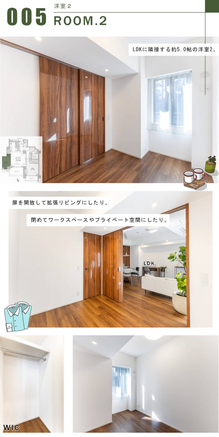 ザ・パークハウス御苑内藤町の洋室