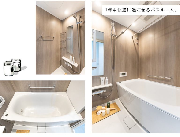 ワテラスタワーレジデンスの浴室