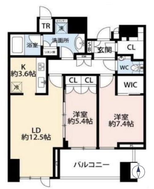 ザ・レジデンス三田　南向きの明るさと快適さを享受する邸宅 間取り図