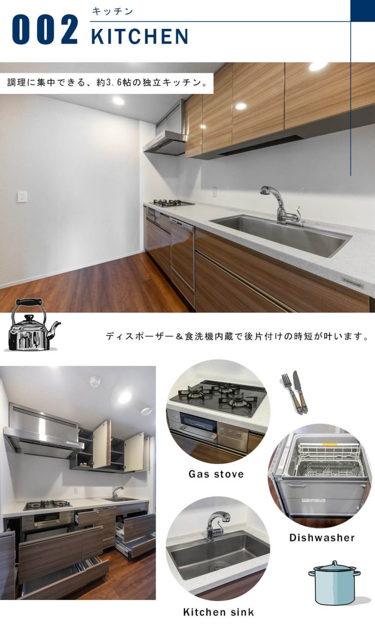 ザ・レジデンス三田のキッチン