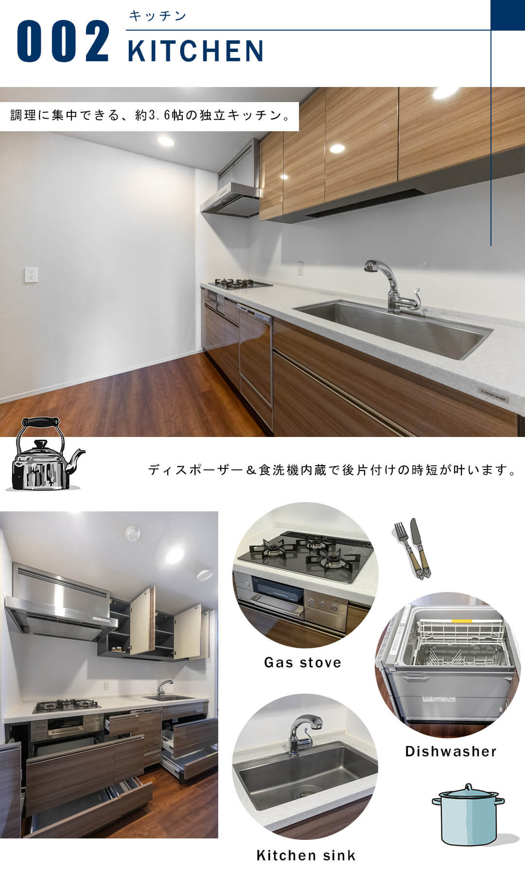 ザ・レジデンス三田のキッチン