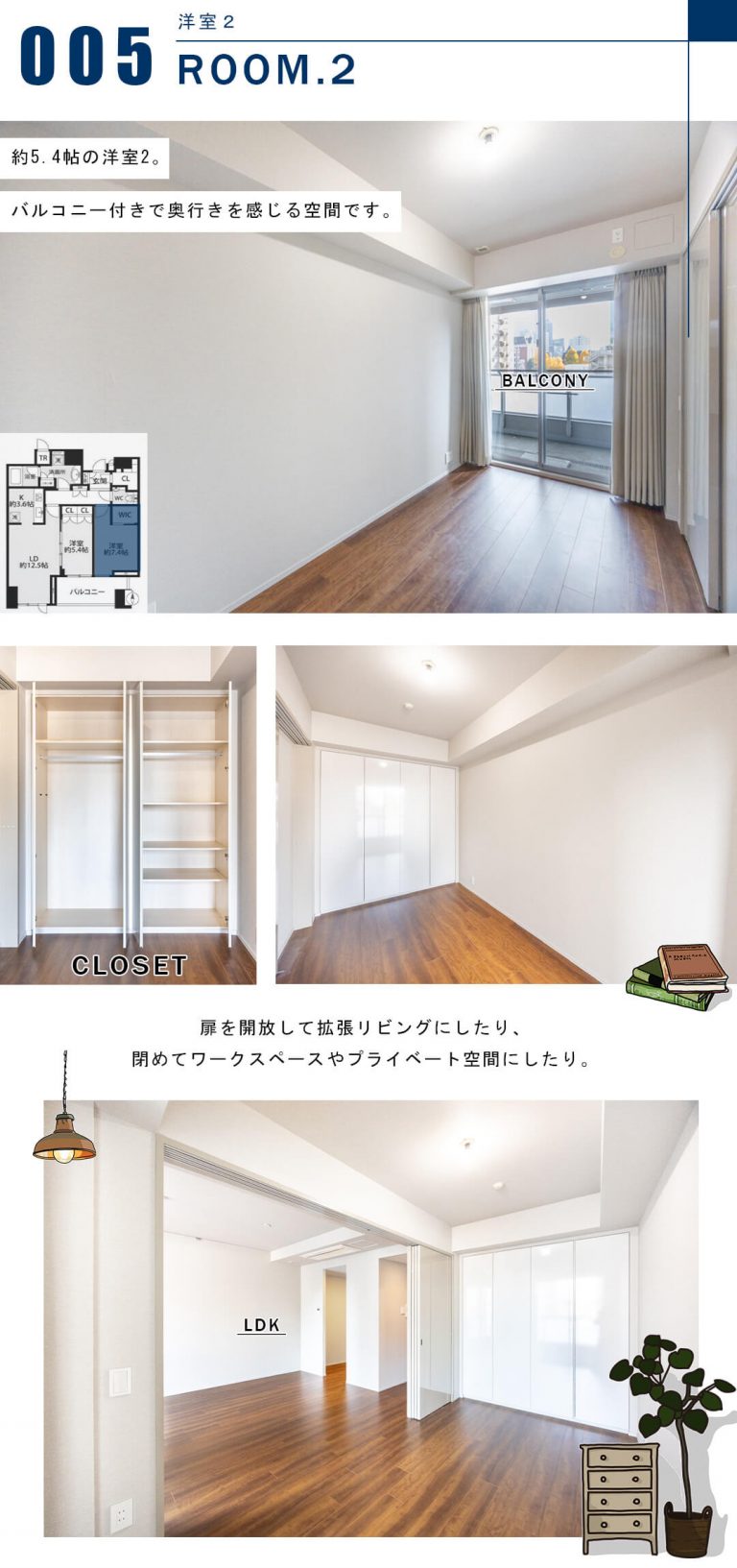 ザ・レジデンス三田の洋室