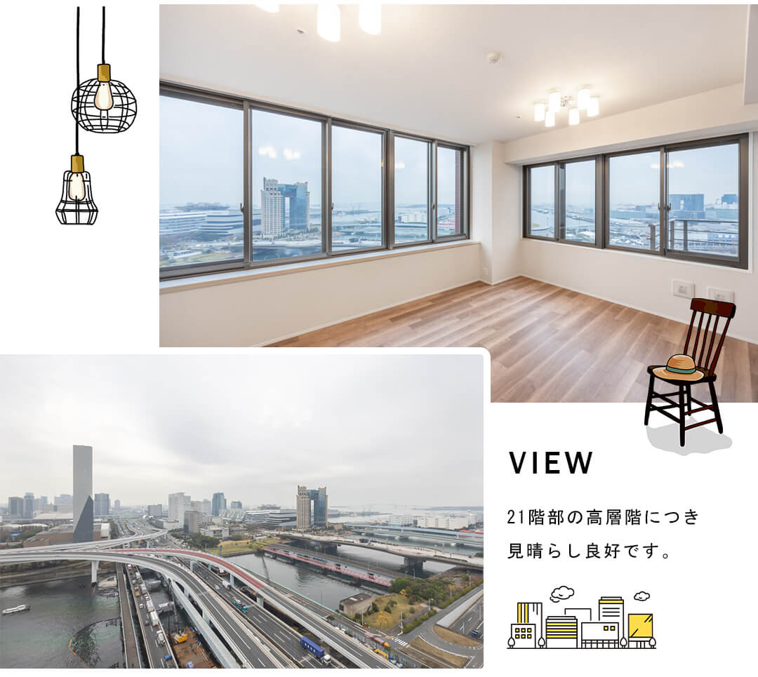 THE TOWERS DAIBA EASTのリビングダイニング