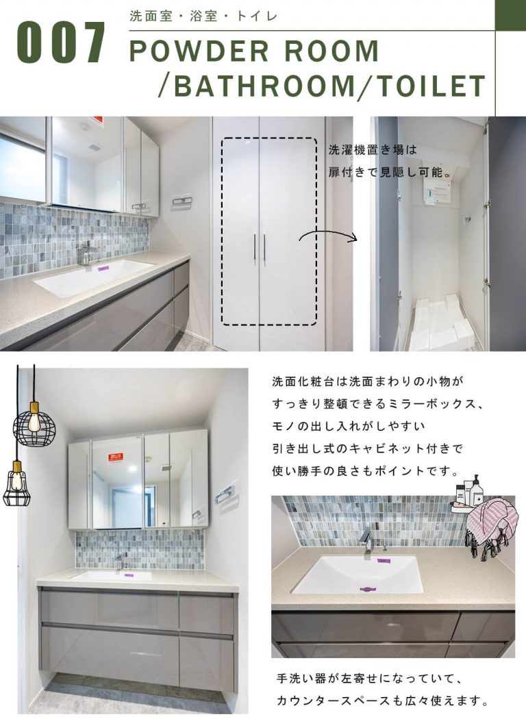 THE TOWERS DAIBA EASTの洗面室・浴室・トイレ