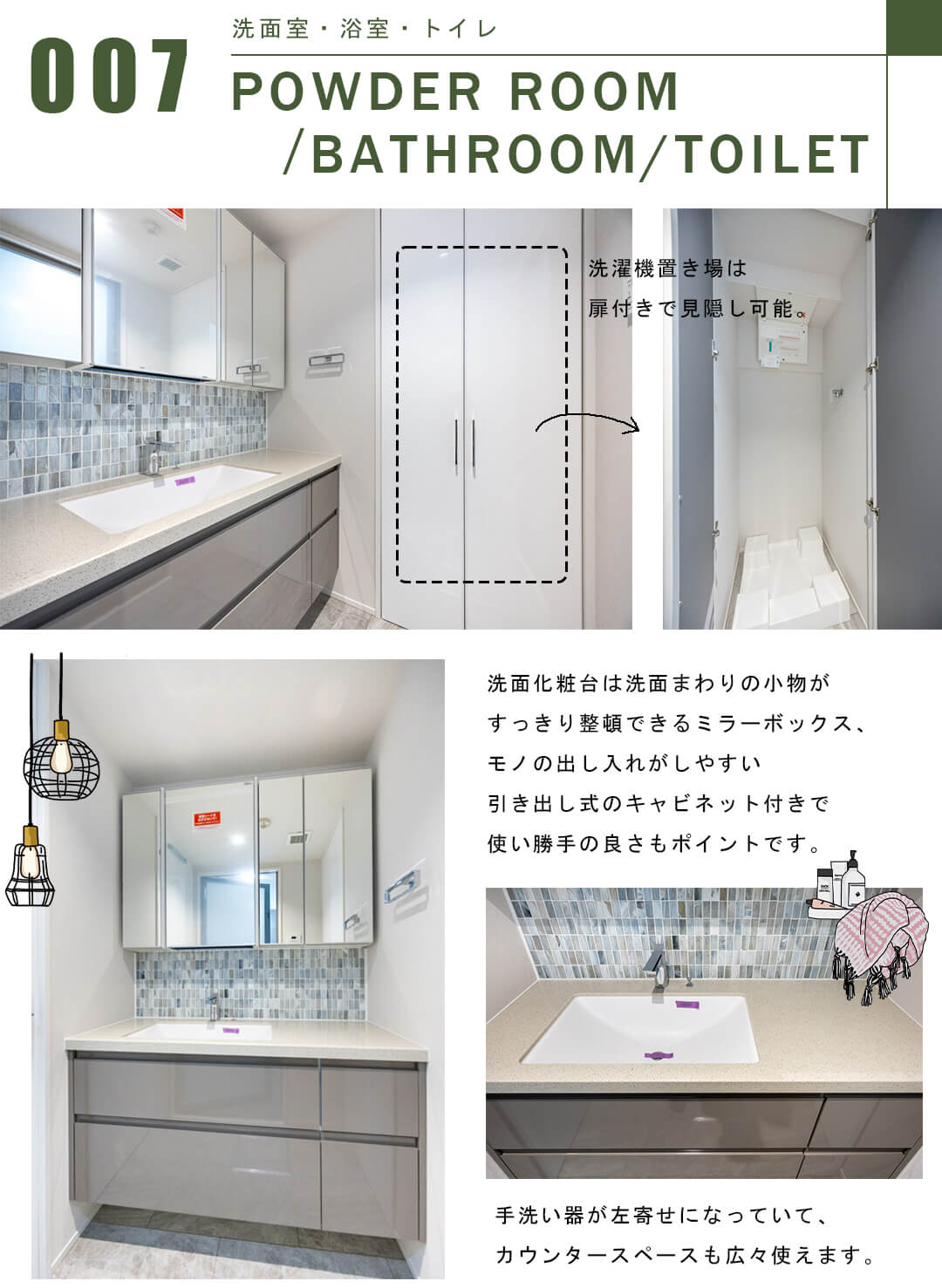 THE TOWERS DAIBA EASTの洗面室・浴室・トイレ