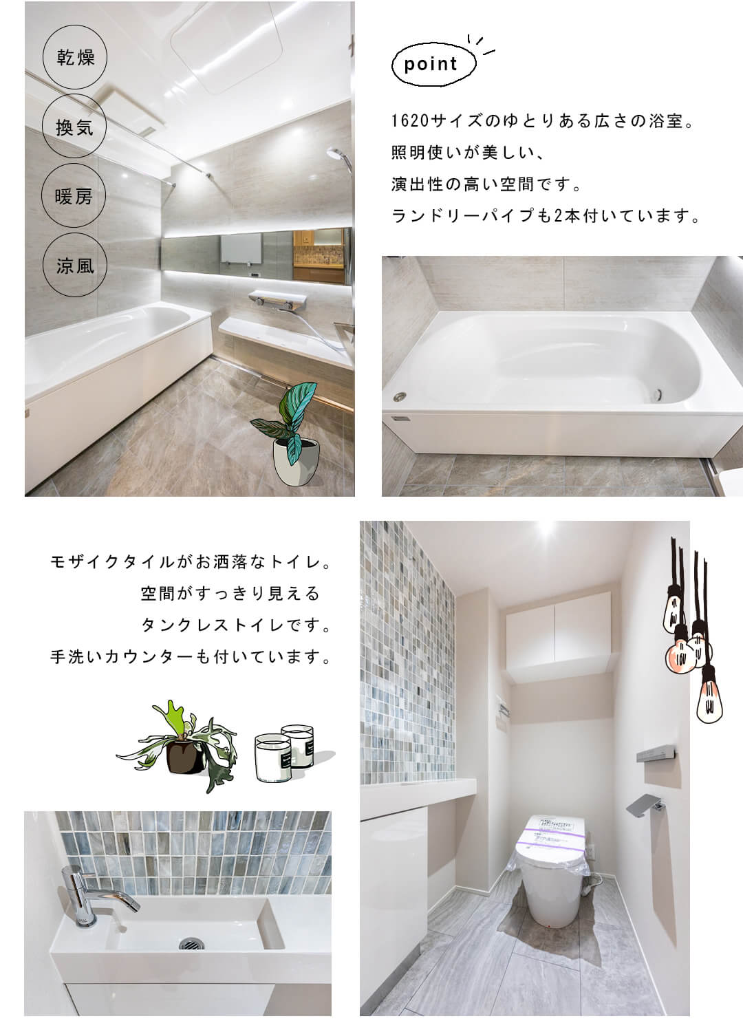 THE TOWERS DAIBA EASTの洗面室・浴室・トイレ