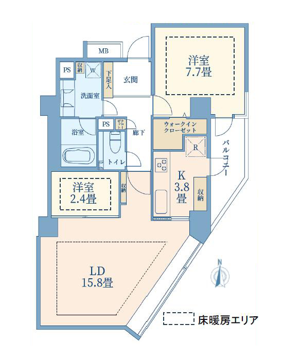 半蔵門　駅徒歩3分、光と緑が彩る上質レジデンス 間取図