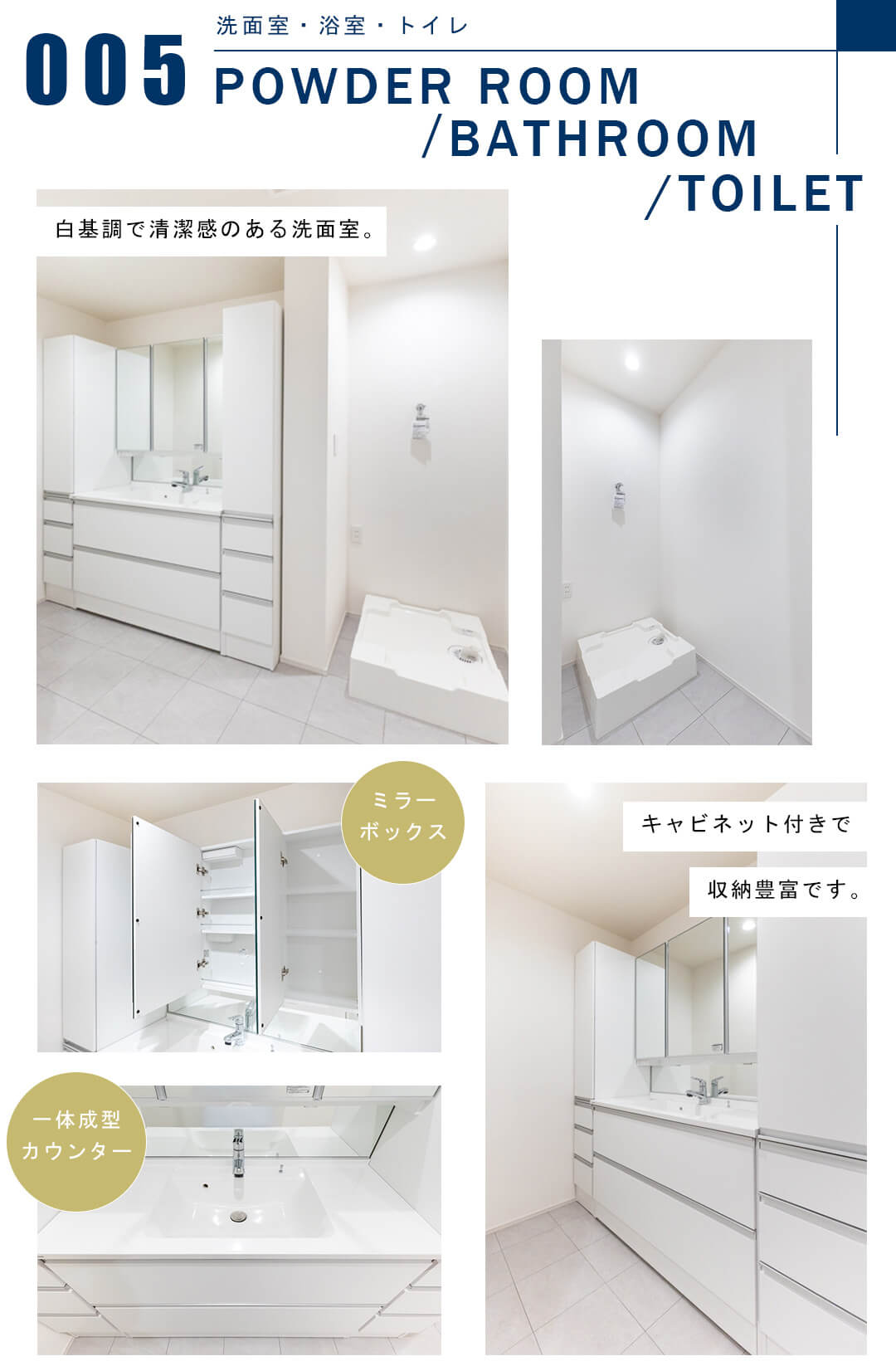 ハイ・トリオ赤坂八丁目の洗面室