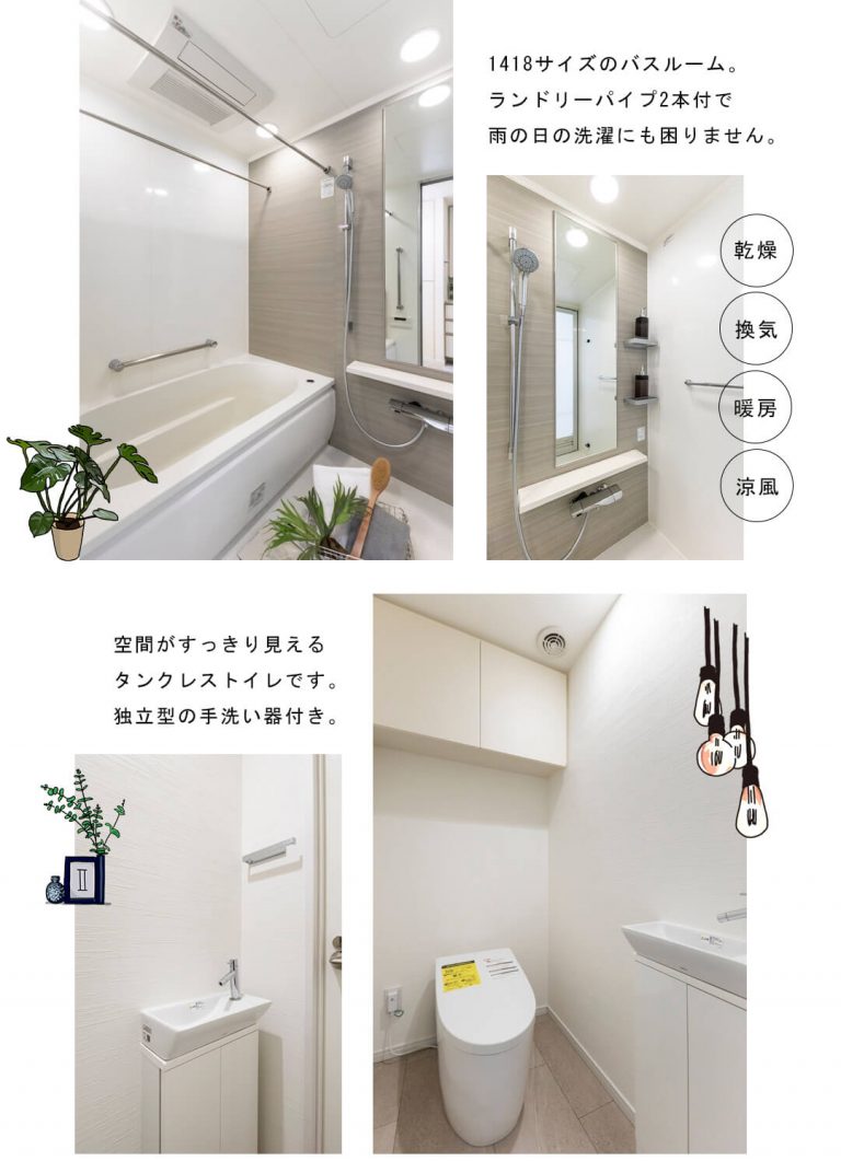 パークタワー渋谷本町の浴室・トイレ