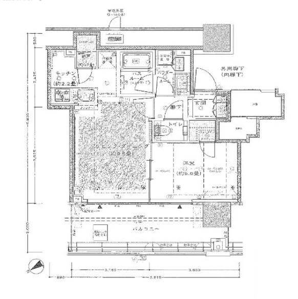 シティタワー目黒　目黒川沿いの桜や富士山を望む 間取図