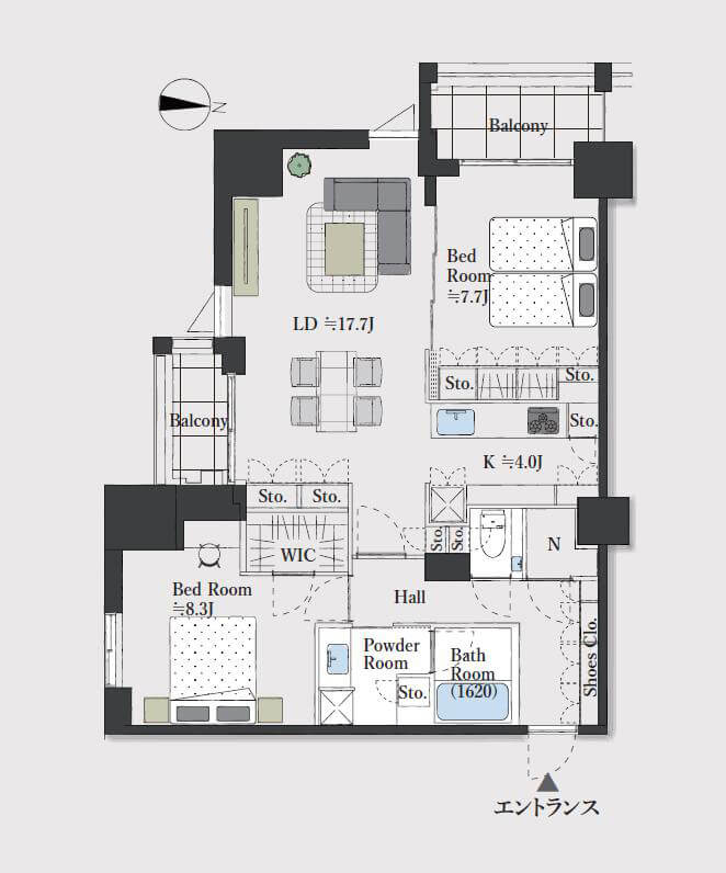 六本木ヒルズレジデンスD棟　充実のサービスが叶える、安心と洗練のレジデンスライフ 間取図