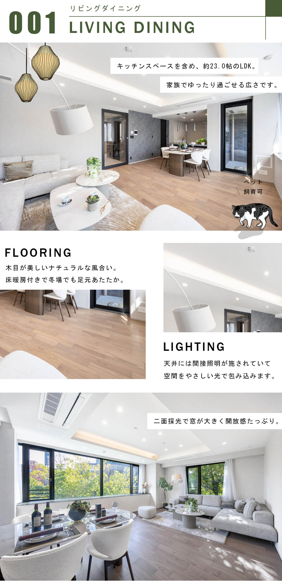 南青山テラス常盤松フォレストのリビングダイニング