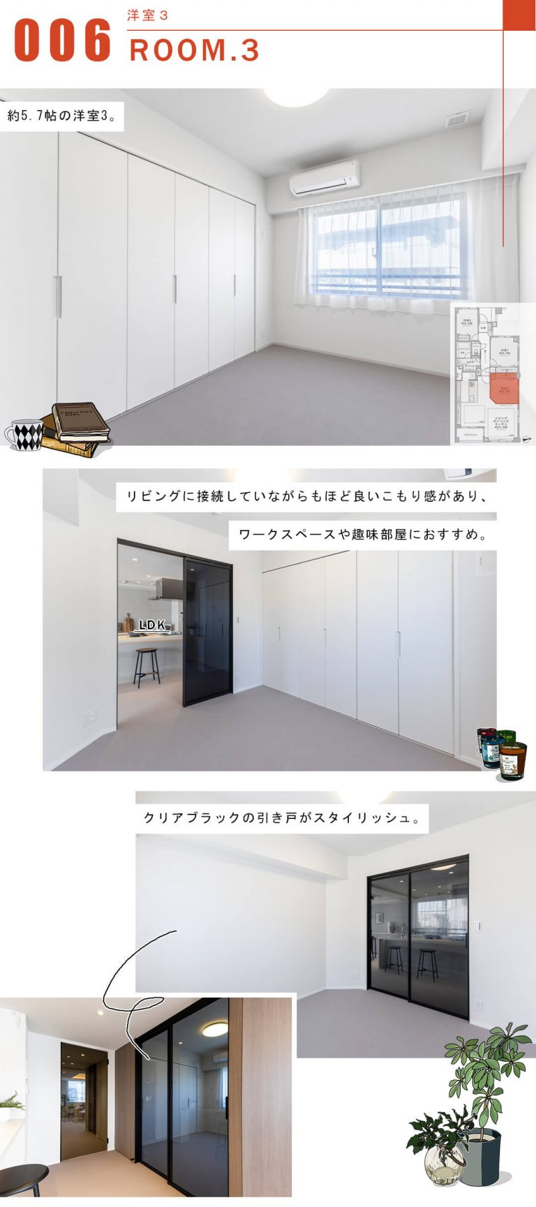 シティコート代々木の洋室