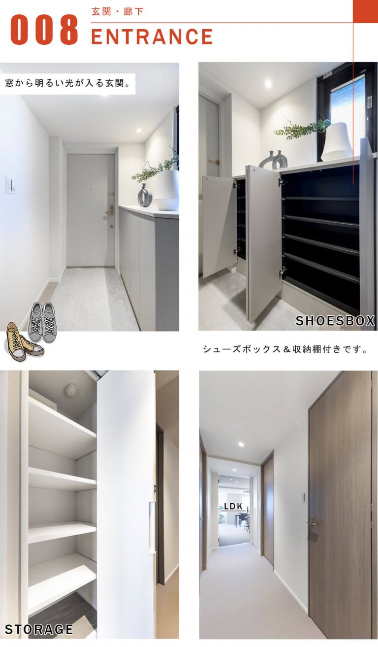 シティコート代々木の玄関と廊下