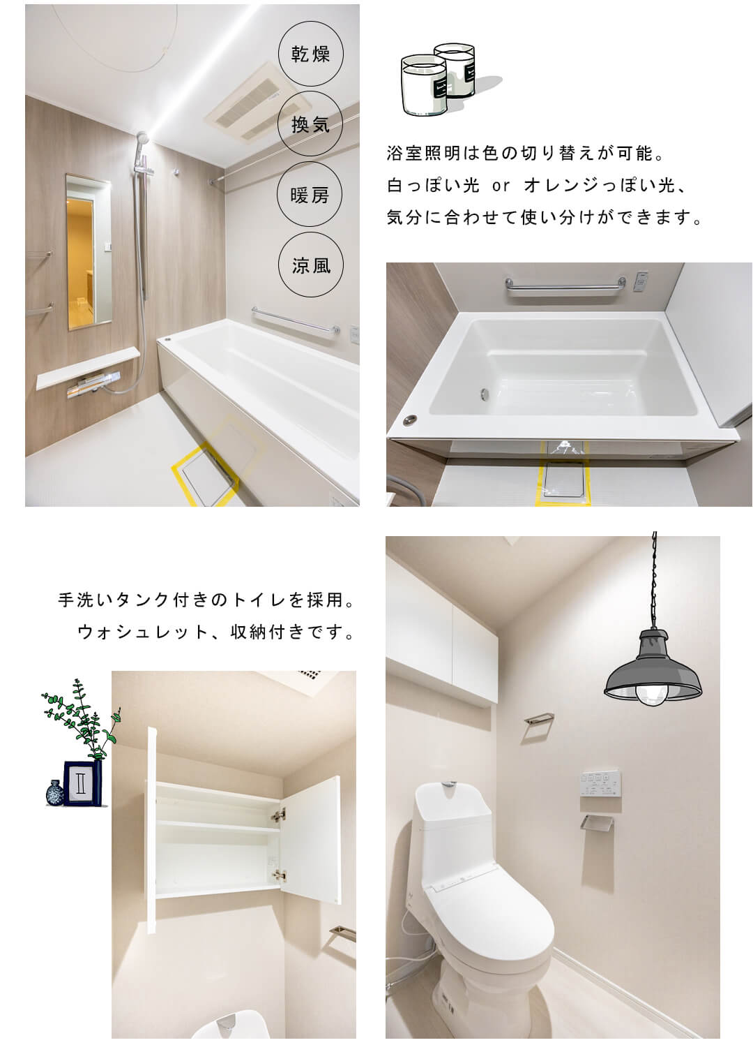 アビテ白金台の浴室・トイレ