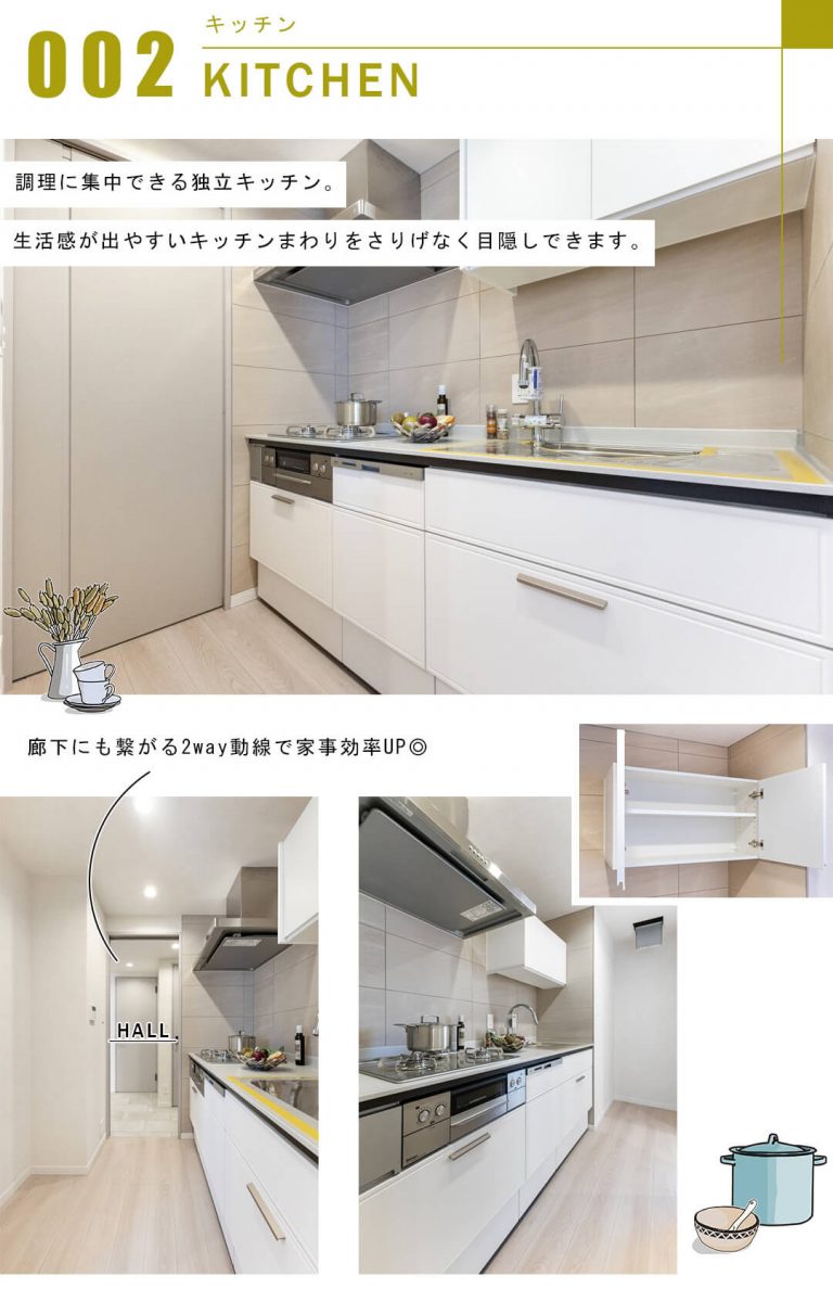 クレッセント麻布Ⅱのキッチン