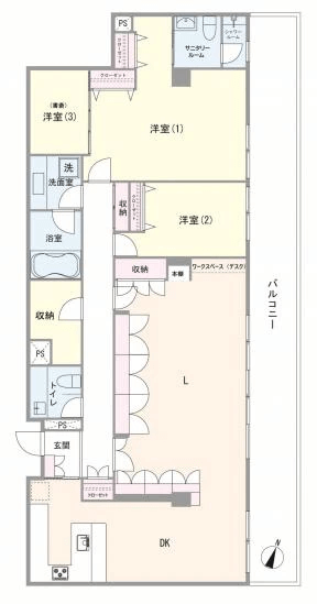 ホーマットキャピタル　平置き駐車場付き！150㎡超のゆとりある3LDK 間取り図