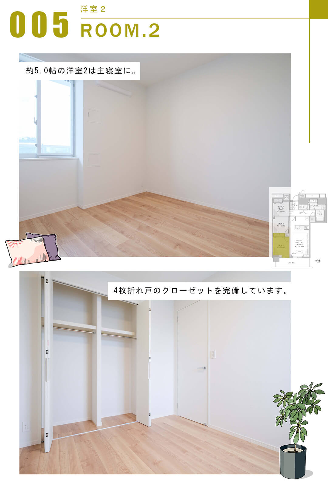 ザ・パークハウス晴海タワーズクロノレジデンスの洋室