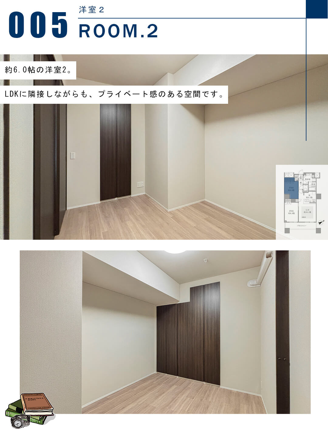 ザ・パークハウス西新宿タワー60の洋室