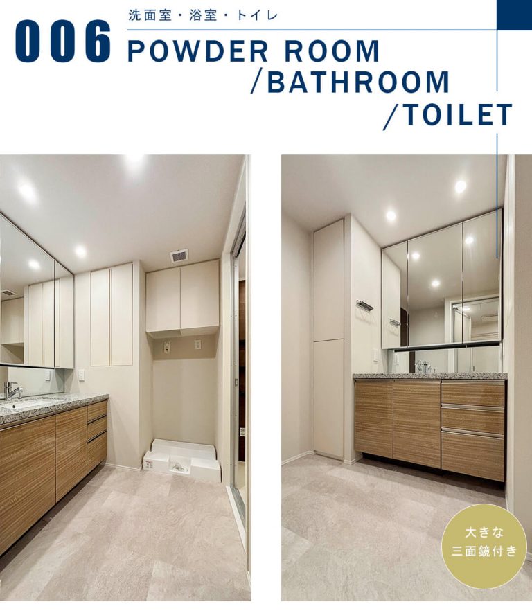 ザ・パークハウス西新宿タワー60の洗面室