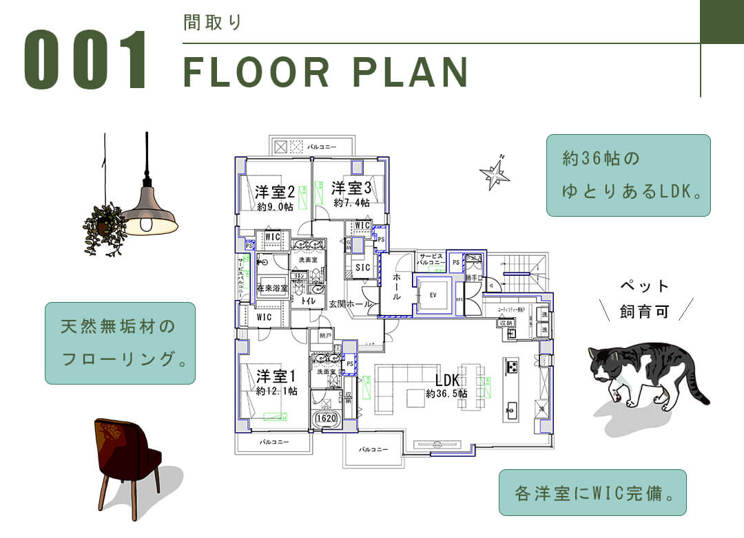 THEグリーンハウス白金台の間取り