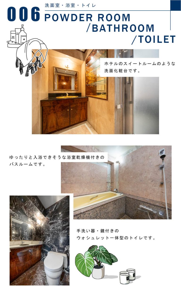 006洗面室,浴室,トイレ,POWDERROOM,BATHROOM,TOILET