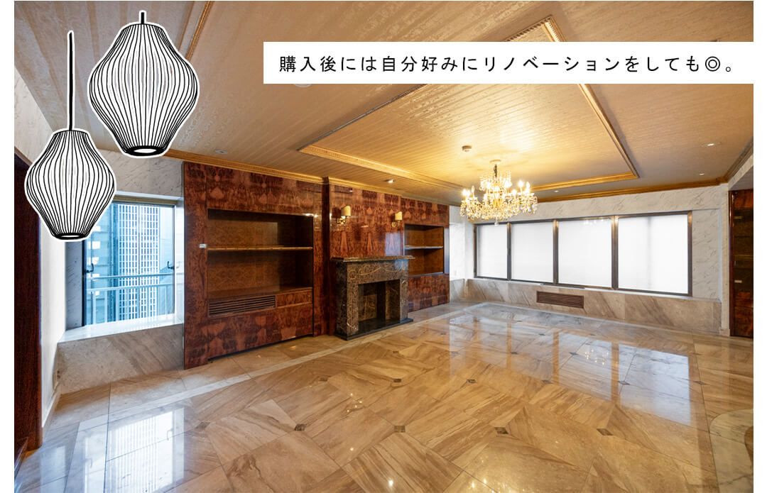 チュリス赤坂のリビングダイニング