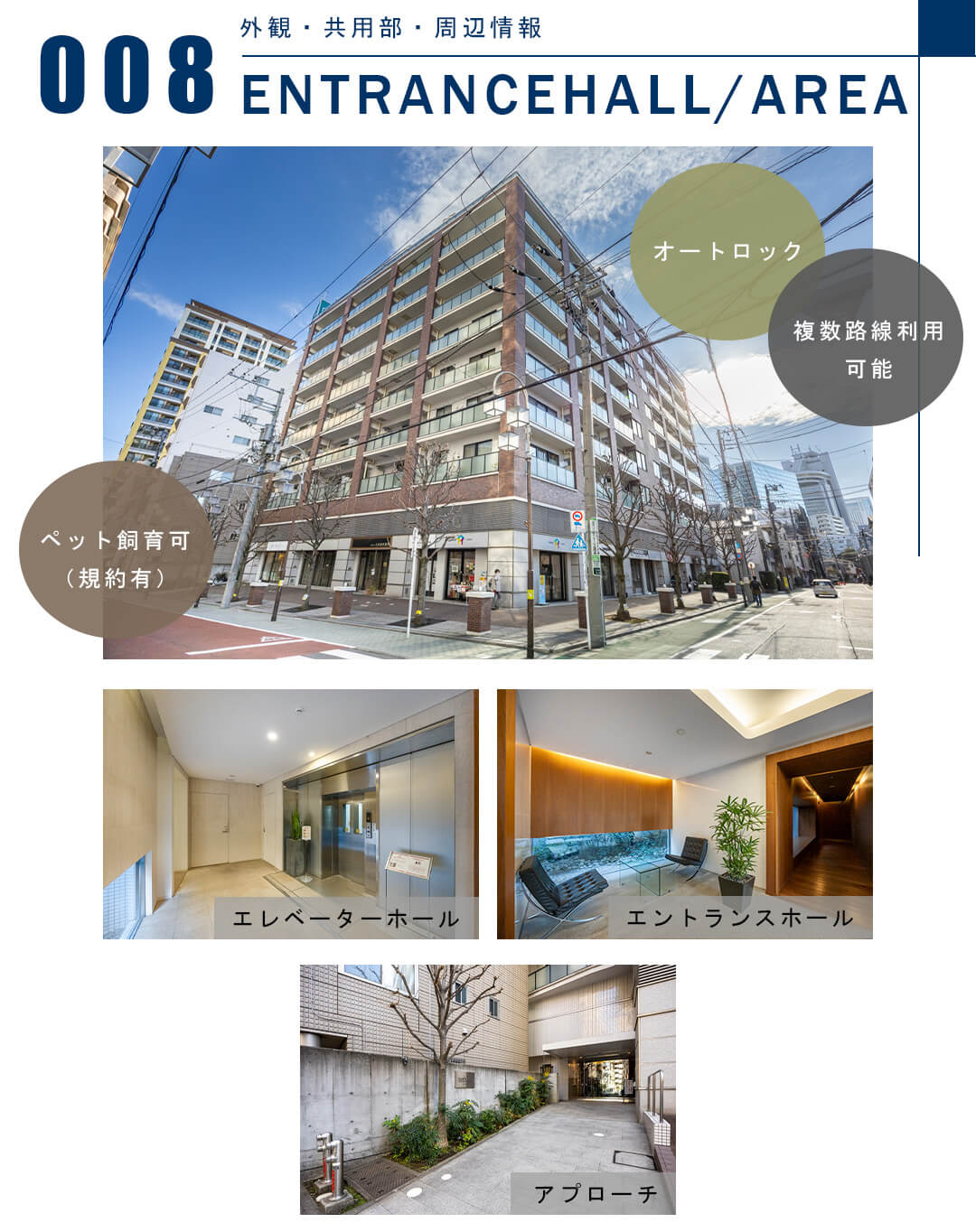 008外観,共用部,周辺情報,ENTRANCEHALL,AREA