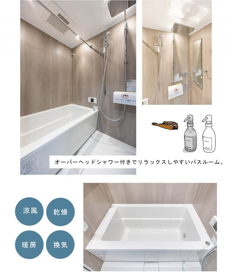 エルアージュ小石川の浴室