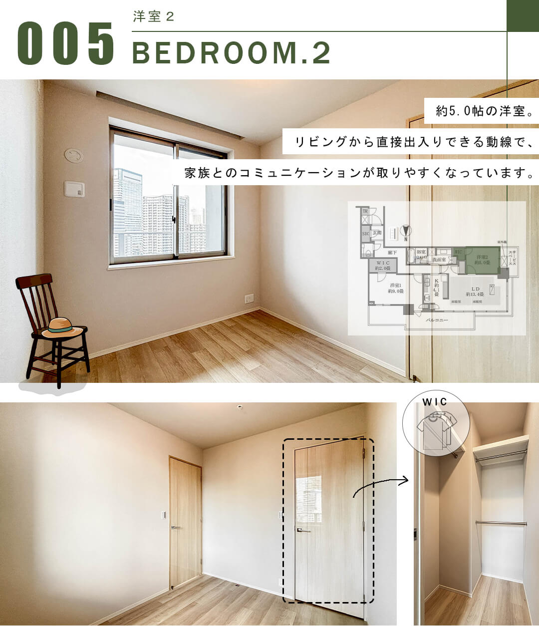 パークタワー晴海の洋室2