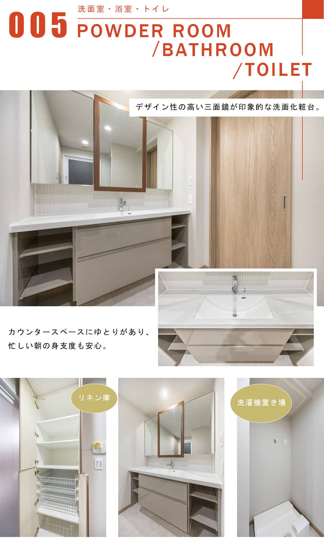 芝浦アイランドケープタワーの洗面室