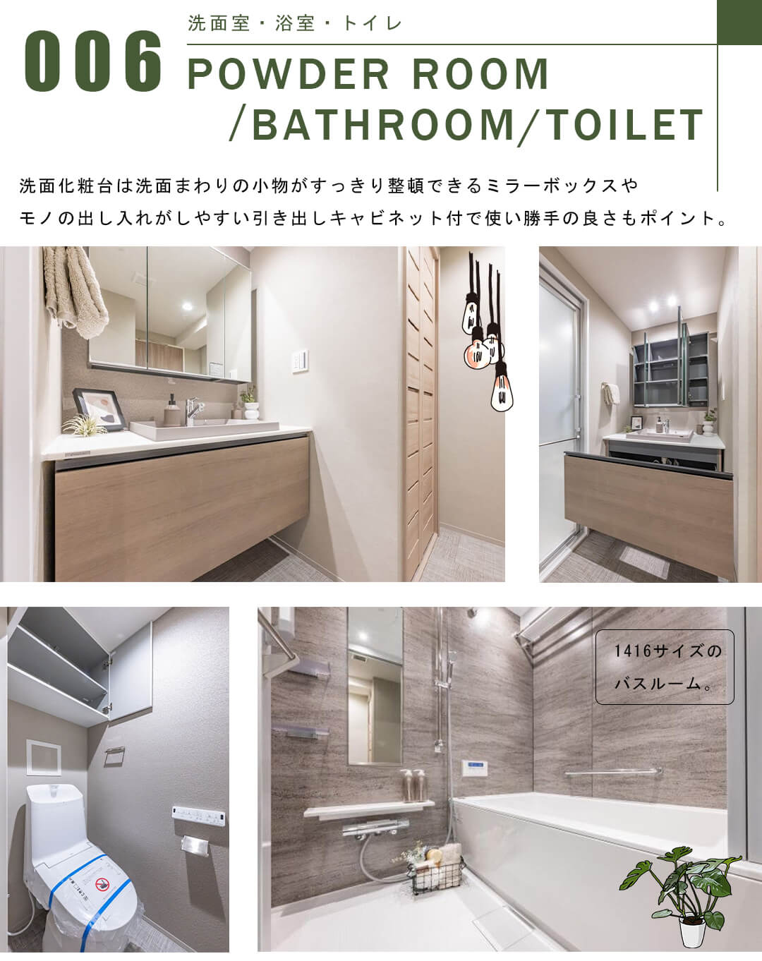 マートルコート麹町の洗面室・浴室・トイレ