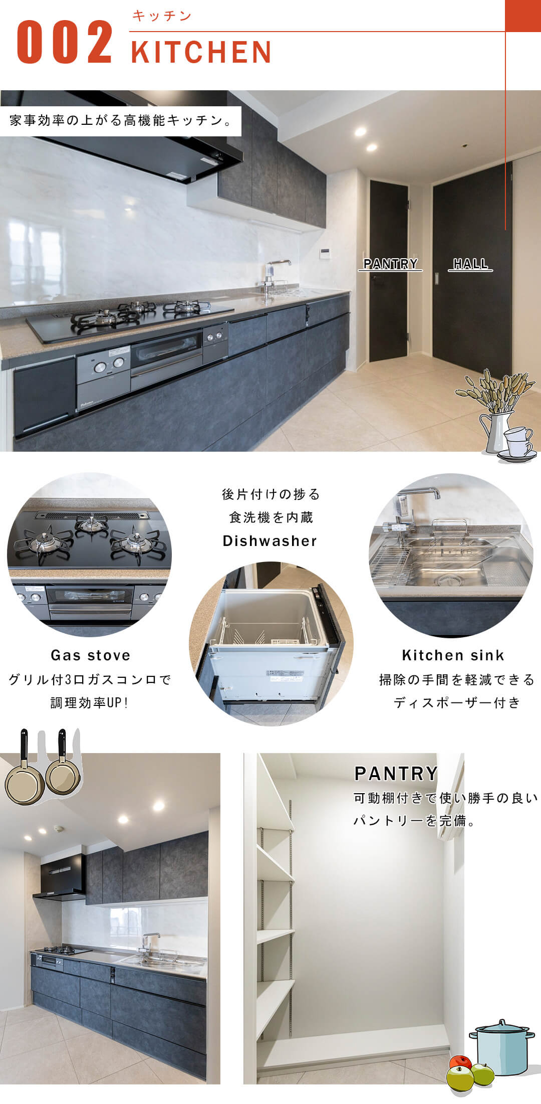 品川Vタワーのキッチン