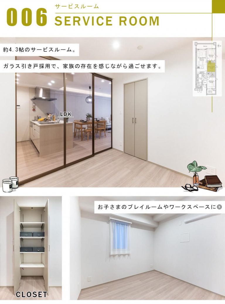 天王洲デュープレックスのサービスルーム