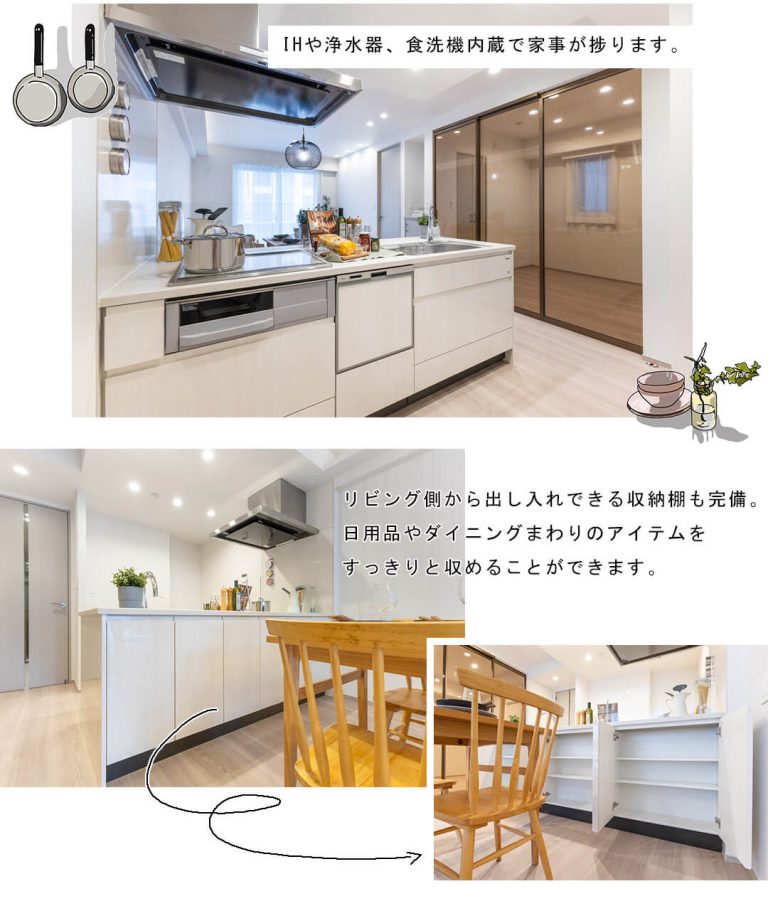 天王洲デュープレックスのキッチン