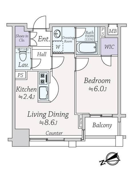 新宿　暮らしやすい住環境で、快適な都会ライフを 間取り図