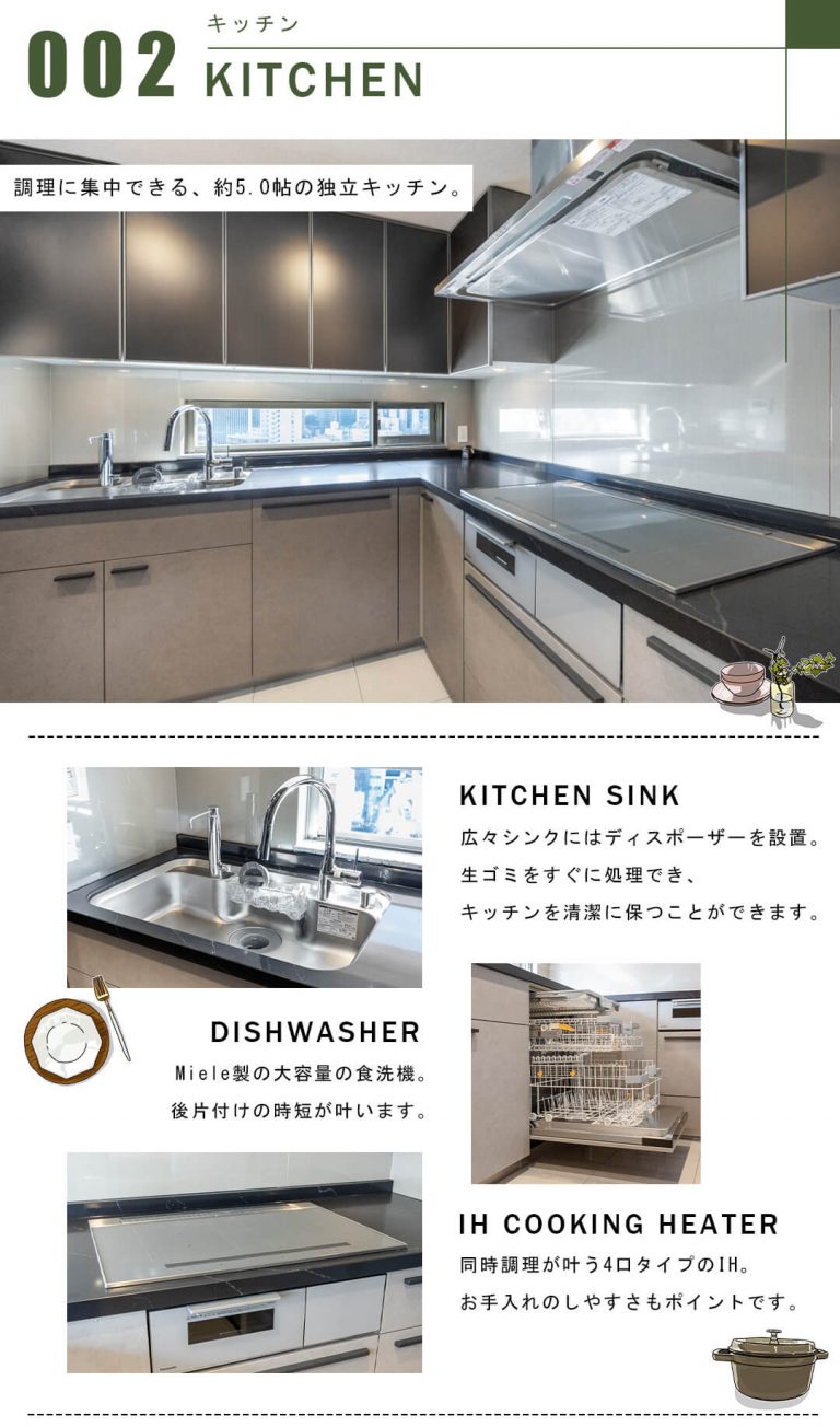 パークハウス赤坂氷川のキッチン