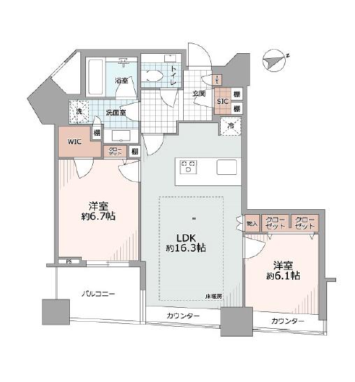 パークコート赤坂ザタワー　陽光と安心を享受する都心レジデンス 間取り図