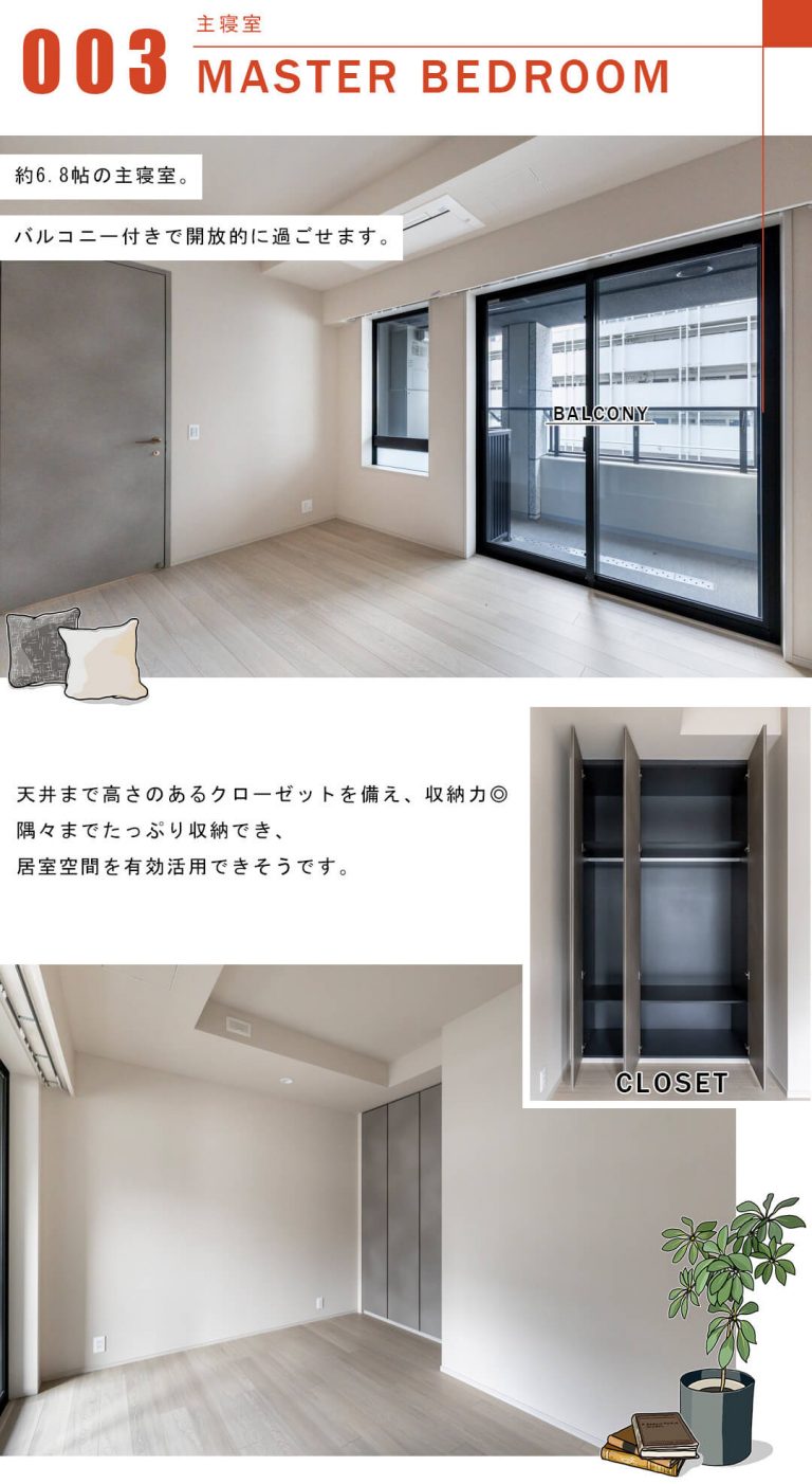 プラウドタワー渋谷の主寝室