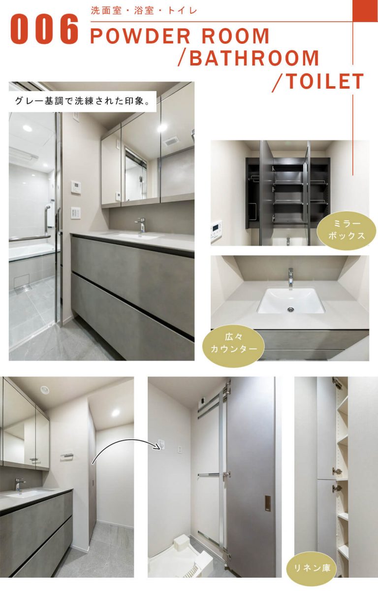 プラウドタワー渋谷の洗面室