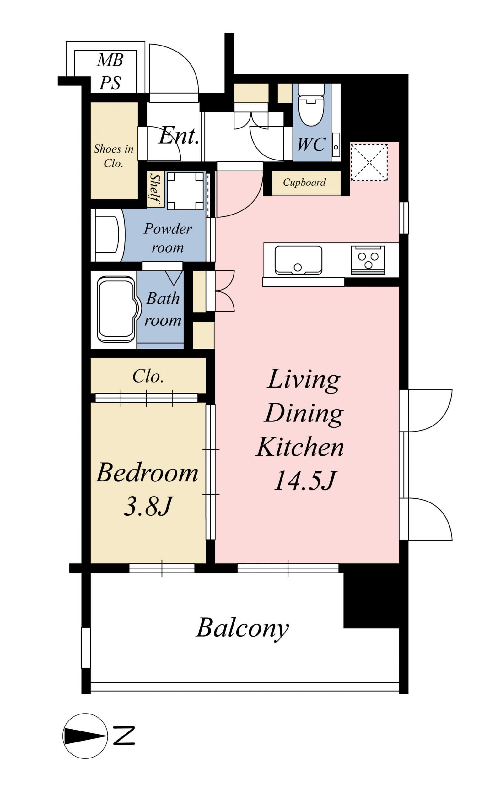 渋谷　街と暮らしが美しく交差する住まい 間取図