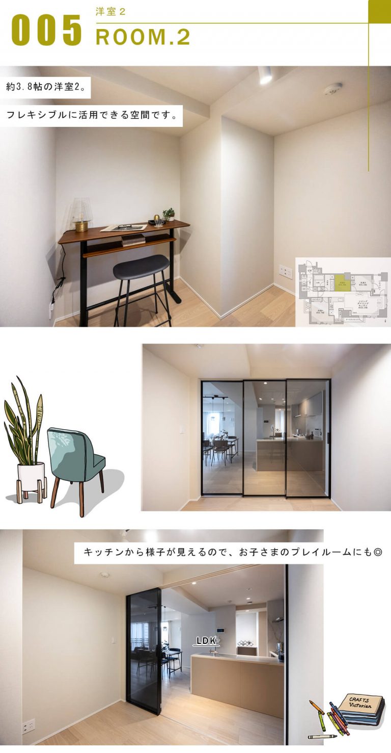 サンウッド広尾の洋室